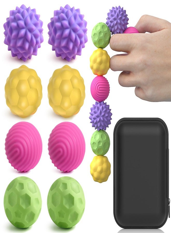 WorWoder Silicone Magnetic Balls Fidget Toys for Adults & Teens, 8PCS Stress Relief Sensory Toys for Autism ADHD Anxiety, Fun Textures Gadgets,Office Desk Toy,Stocking Stuffers for Women Men Teen Gift - Image 1